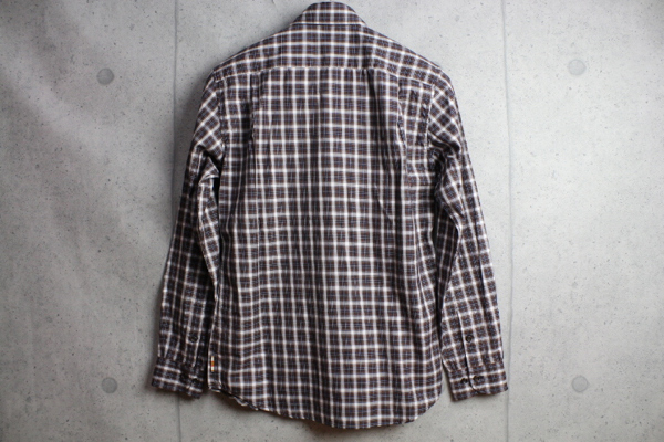 新品コムサメン定番タータンチェックシャツS白茶紺定価11550円_画像3
