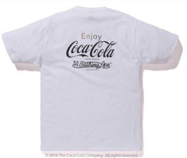 COCA-COLA BAPE APE MILO L エイプ コカコーラ Tシャツ 白 MILO_画像2