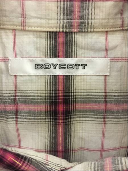 [ prompt decision old clothes ]BOYCOTT/ Boycott / western shirt / short sleeves / check /3