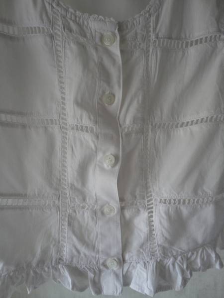 *70s Vintage Belgium camisole white feel of *