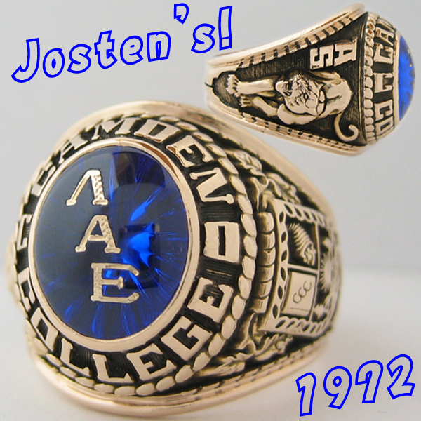 * including postage SALE* college ring 1972 blue Vintage14 pure gold rare beautiful goods prompt decision!!!