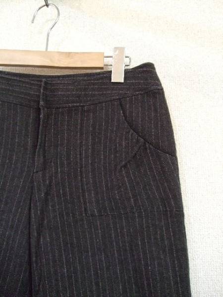 KLEINPLUSグレーストライプハーフパンツ（USED）91513③