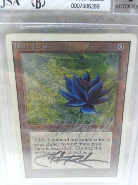 ●MTG● UN Black Lotus(英語、サイン、JSA 8 NM-MT)