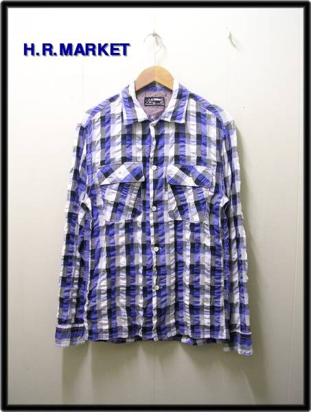 M [HRM Hollywood Ranch Market блок проверка рубашка ]