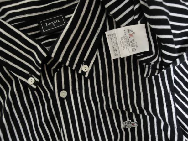 LACOSTE Lacoste * олень. .BD кнопка down в тонкую полоску рубашка *Y рубашка 