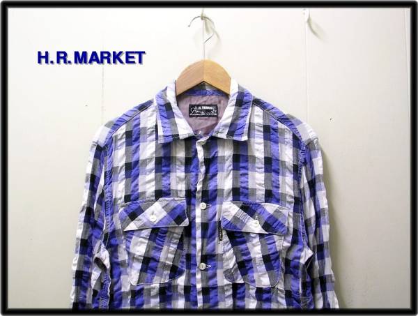M [HRM Hollywood Ranch Market блок проверка рубашка ]