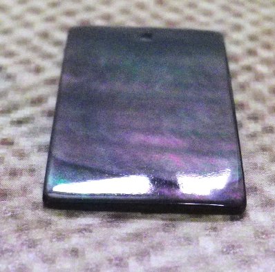 ★☆黒蝶貝　長方形　パーツ　上部に1H アクセに 30×17mm 3個☆