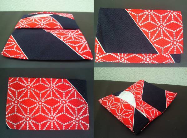 tissue cover crepe-de-chine flax. leaf / Japanese style / kimono / Japanese clothes / peace pattern /. except ./