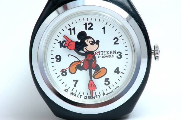 即決 CITIZEN ミッキーマウス 手巻き腕時計 最高級 17石仕様 シチズン