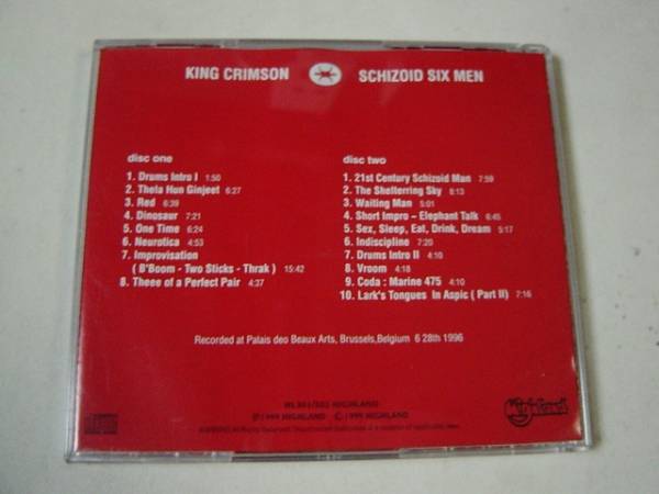 Live2CD KING CRIMSON(キングクリムゾン)「SCHIZOID SIX MAN」_画像2