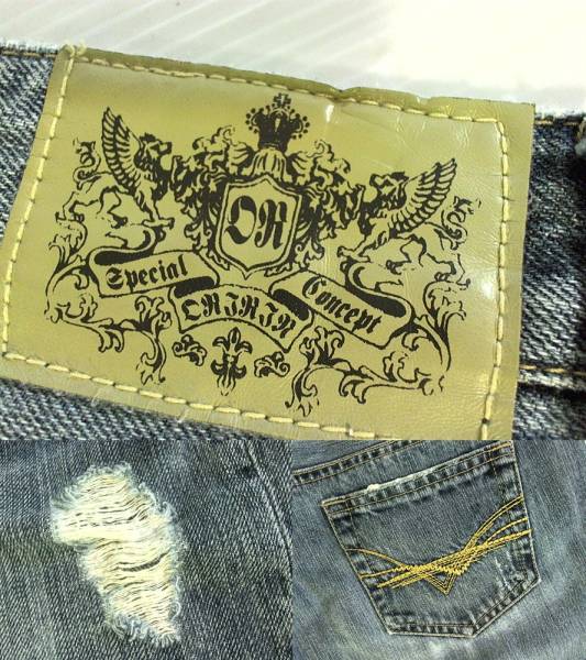 ●オリリン★oririn jeans★ハーフ デニムパンツ W70 ジーンズ_画像3