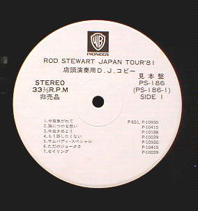 ROD STEWARTJAPAN TOUR'81 PS-186 PROMO ONLY JA_画像2