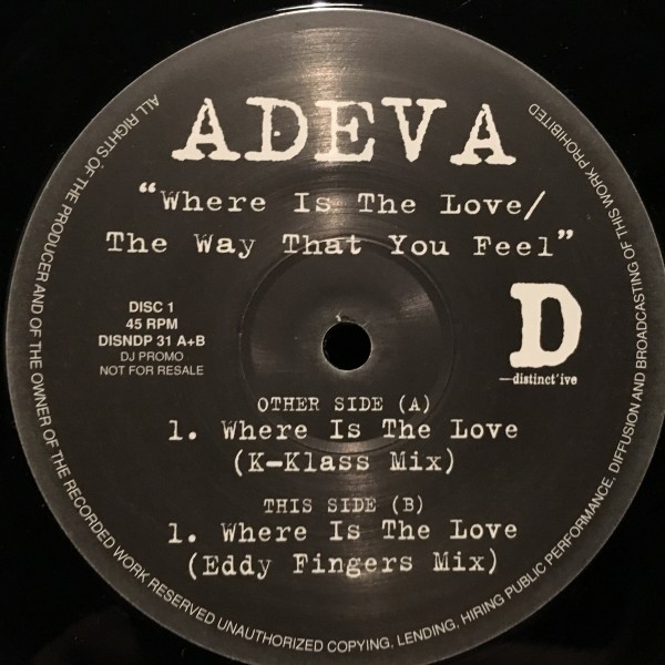 Adeva / Where Is The Love / The Way That You Feel_画像2