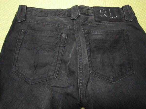 U02*RALPH LAUREN( Ralph Lauren )* black Denim pants size7