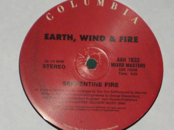 EARTH WIND & FIRE / SERPENTINE FIRE /c/w BOOGIE WONDERLAND with THE EMOTIONS/EW&F/FUNK DISCO CLASSICS/5点で送料無料/12''_画像1