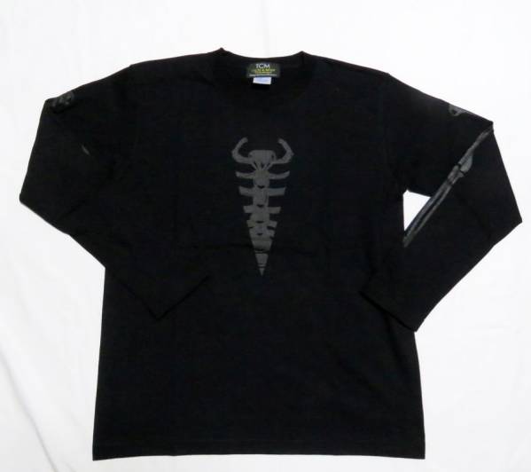 bo-n. Skull skeleton T-shirt TCM(.. less V long T)no2 black gray M