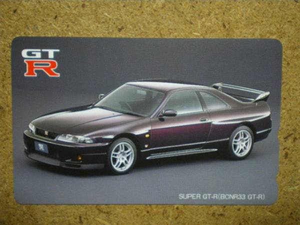 kuru* Nissan Skyline GTR BCNR33 telephone card 