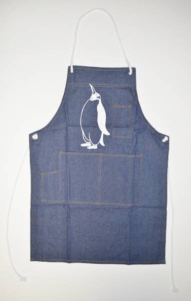  Denim material. penguin apron, penguin, free shipping, kitchen 