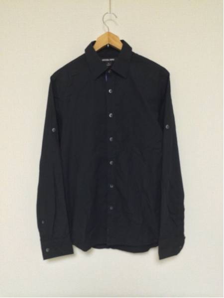 MichaelKors(USA)ブラックコットンシャツ