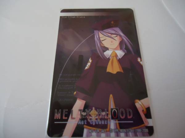 即決 MELTY BLOOD シオン テレカの画像1