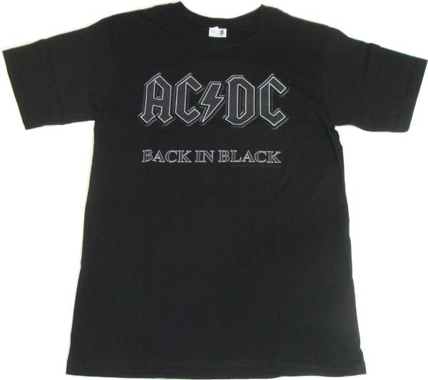  стандартный товар Δ бесплатная доставка ACDC Back in Black футболка (M)