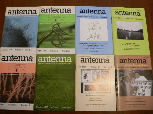 ANTENNA（ロンドン王立昆虫学会のBulletin.1～24巻セット3巻が欠