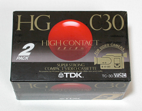 TDK／VHS-C ビデオカセットカセット 2巻【TC-30HGF】/管YM_画像2