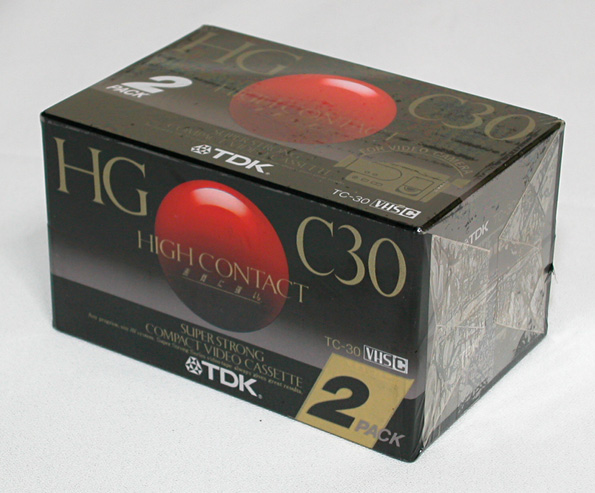 TDK／VHS-C ビデオカセットカセット 2巻【TC-30HGF】/管YM_画像1