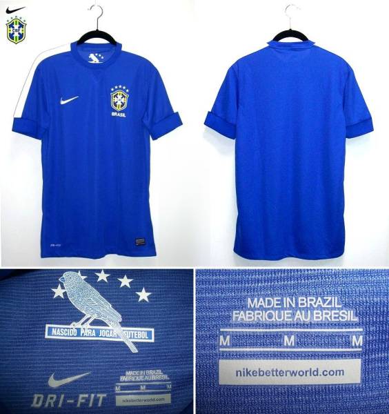 #古着屋大和 セール中 即決 6000円→3980円 NIKE CBF ブラジル代表 アウェイ レプリカ ジャージ ユニフォーム M ブラジル製 定価11550円_☆ブラジル製　☆Mサイズ