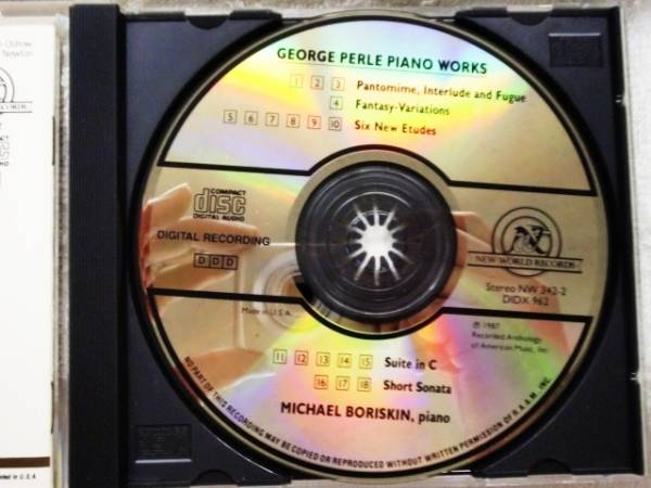 CD　(G.PERLE)パール:ピアノワークス/ボリスキン_画像3