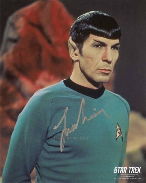 1969年 スタートレック Mr.Spock レナード・ニモイ サインフォト_画像1