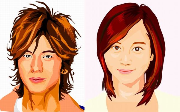 [B*]ETC 似顔絵データ作成 Wordの図形描畫ツールで似顔絵師作成
