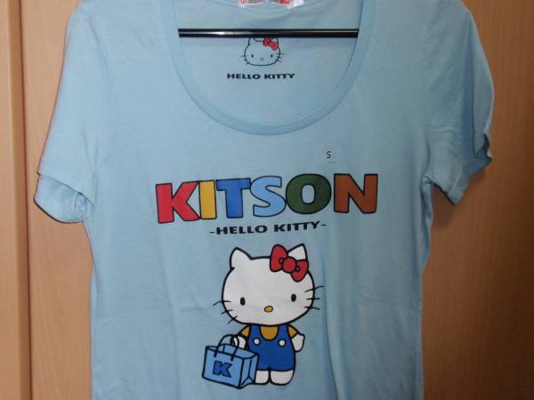 ★ハローキテ?！羕itson★コラボ Tシャツ★青★S★キットソン★