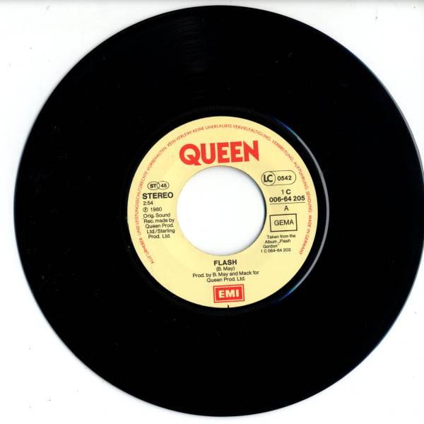 Queen 「Flash/ Football Fight」　ドイツEMI盤EPレコード 映畫「フラッシュ?ゴードン」より
