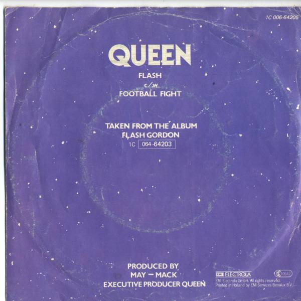 Queen 「Flash/ Football Fight」　ドイツEMI盤EPレコード 映畫「フラッシュ?ゴードン」より