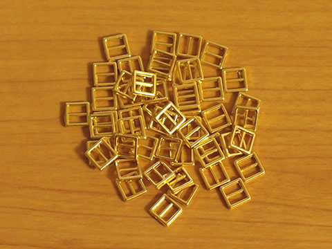 ミニ日型角カン 4mm ゴールド 50個セット 日型コキカン 金具屋_画像2