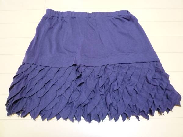 HUSHUSH/ HusHush * purple diagonal frill sweat skirt 3/29