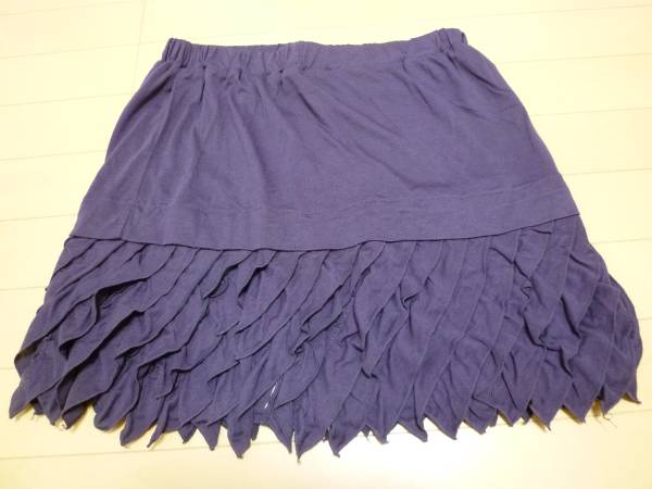 HUSHUSH/ HusHush * purple diagonal frill sweat skirt 3/29