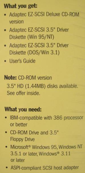 【671】 Adaptec EZ-SCSI Deluxe v5.0 新品 イージースカジー デラックス ASPI モジュール マネージャ アダプテック スカジー ドライバー_画像2