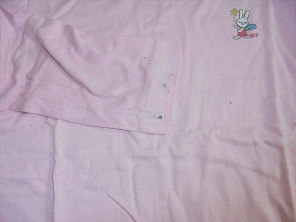 難あり★KP★ウサギ刺繍ピンクの長袖Tシャツ★130_画像3