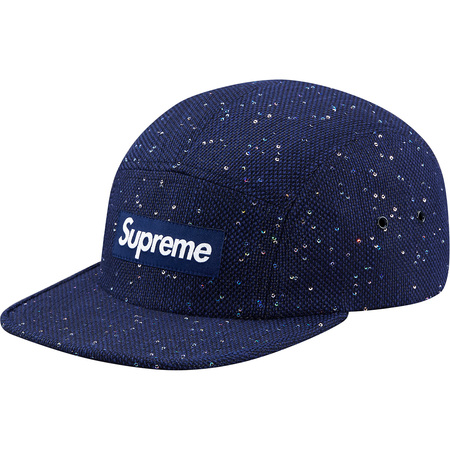  редкий * новый товар подлинный товар [NAVY]*Sequins Camp Cap Boxsi-k in кемпинг Supreme стандартный магазин покупка очень редкий модель ограниченный товар Supreme 2016A/W