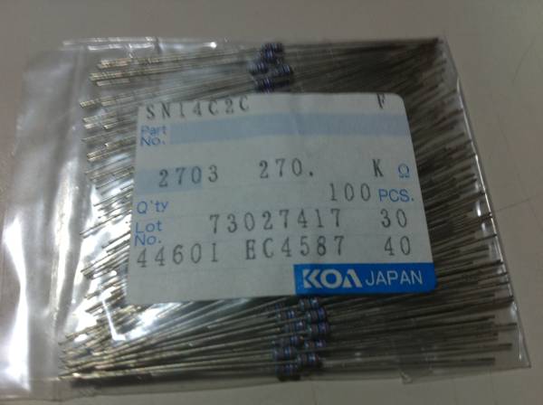 KOA SN14C2C 1/4w 270KΩ F ±1% 100шт.@1 пакет (7)