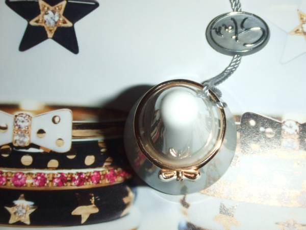 スタージュエリー☆エナメル☆リボン☆リング☆K10ホワイト新品