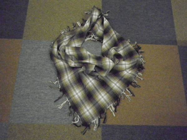  wear la bow tsuwhereabouts large size check pattern stole 