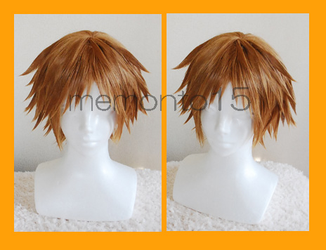 ブラウン 茶 耐熱 ショート ウィッグ ペルソナ4 花村陽介 PERSONA4 コスプレ衣裝 セット済 花村 陽介 コスプレ P4