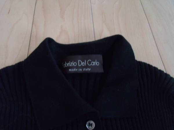 Fabrizio Delcalro KNIT cotton knit black white_画像2