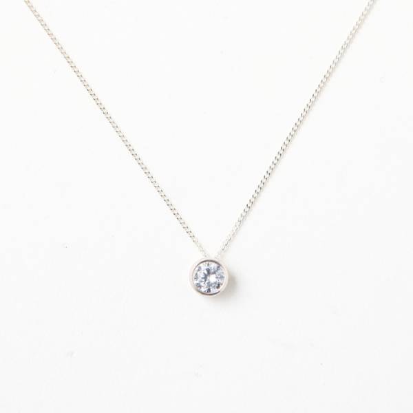 誕生石のプレゼント 4月 安い CZダイヤモンド 0.5ct ネックレス 全ての SV925