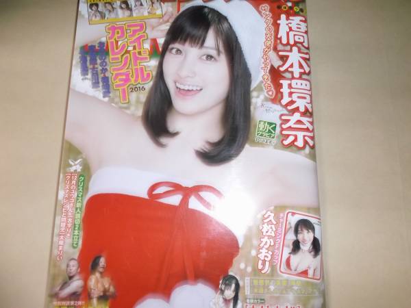 ヤングアニマル2015No.24橋本環奈久松かおり付録カレンダー無隠善智也