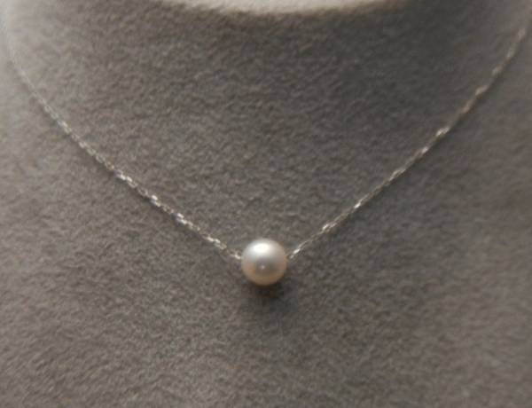  new goods K10WG 10 gold white gold book@ pearl Akoya pearl necklace 