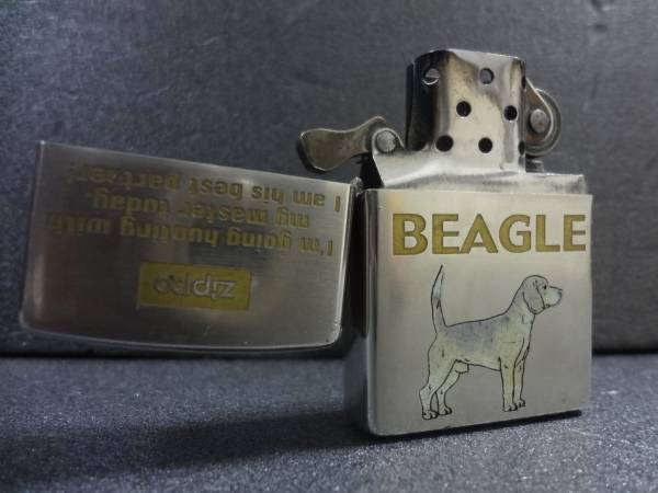BEAGLE ビーグル 犬 Dog ジッポー ライター C ZIPPO XV 99年 3月－日本 